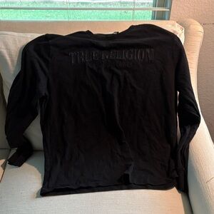 True Religion Black Graphic Long Sleeve Tee